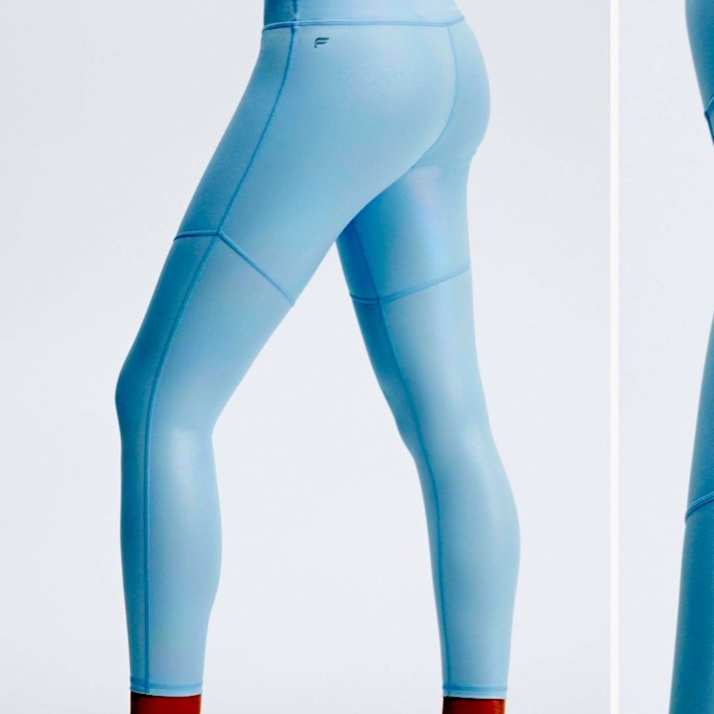 NWT Fabletics Navy Blue Iridescent Leggings
